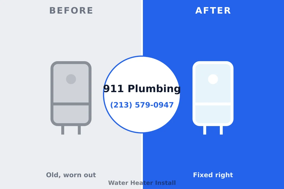 Before and after: plumbing repair Castalia, OH